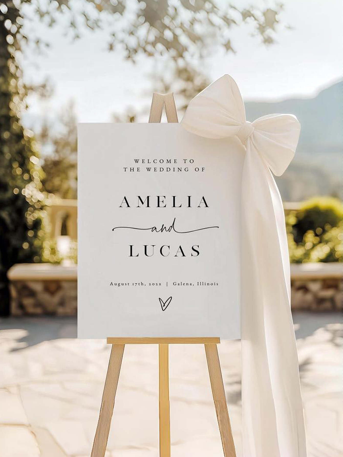 Wedding Welcome Sign Minimalist PVC Welcome Board